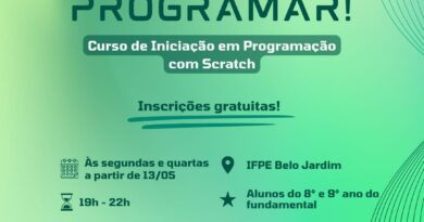 IFPE Belo Jardim abre inscrições para curso gratuito em Programação