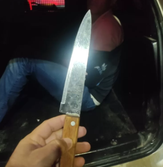MARGINAL É PRESO COM FACA PEIXEIRA DURANTE FESTA DE EMANCIPAÇÃO EM ÁGUAS BELAS