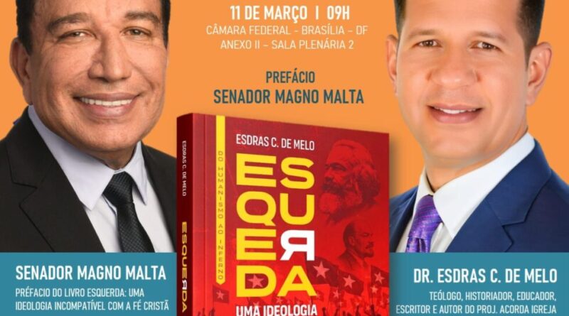 Livro que discute fé cristã e ideologia política será lançado na Câmara dos Deputados
