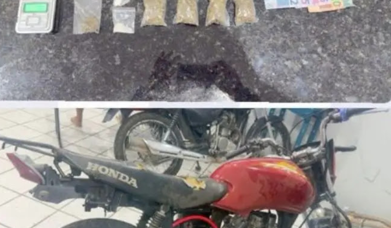 Jovem é detido pelo BEPI após ser flagrado com dr0g@s e moto adulterada