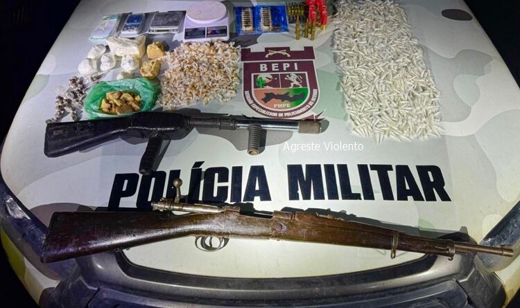 BEPI APREENDE GRANDE QUANTIDADE DE DROGAS, ARMAS E MUNIÇÕES EM RIO FORMOSO