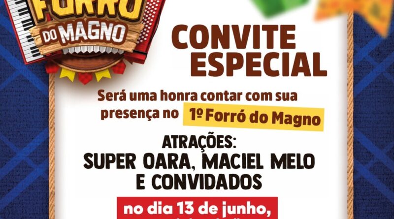Forró dos 20 anos do blog em Arcoverde dia 13 terá Super Oara, Maciel Melo, Assum Preto e Paulinho Leite