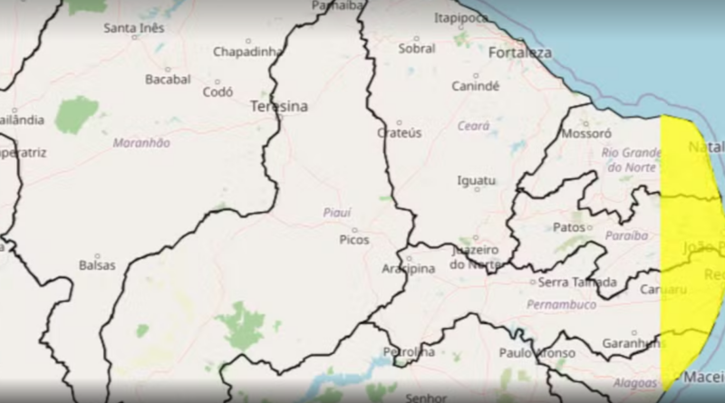Inmet alerta para acumulado de chuvas durante o fim de semana no interior de PE
