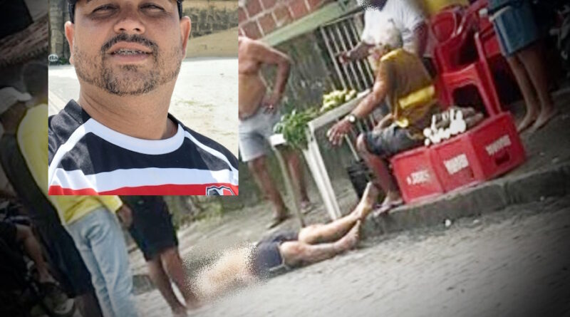 OCUPANTES DE CARRO VERMELHO MATAM HOMEM A TIROS NO BAIRRO TABATINGA, EM CAMARAGIBE