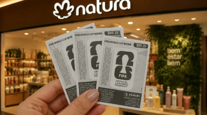 Programa Recicle com a Natura troca versos de figurinhas da copa por descontos na loja