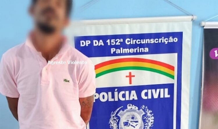 HOMEM É PRESO EM FLAGRANTE POR AGREDIR E AMEAÇAR DE MORTE A COMPANHEIRA EM PALMEIRINA